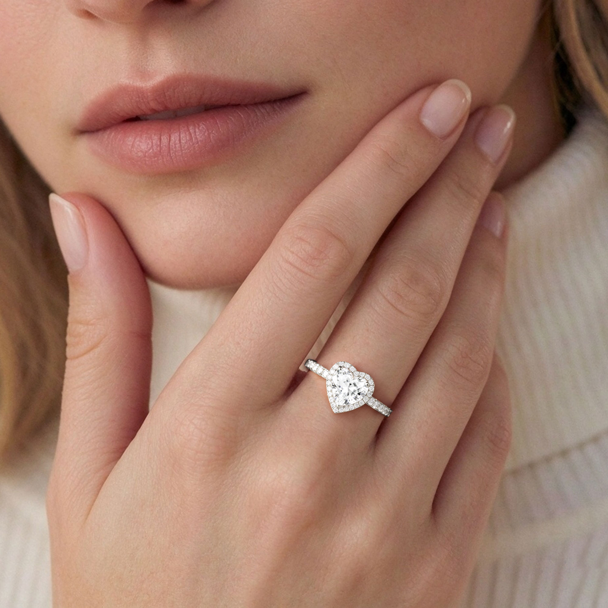 Apsvo 925 Silver Plated Heart Ring with CZ photo 2