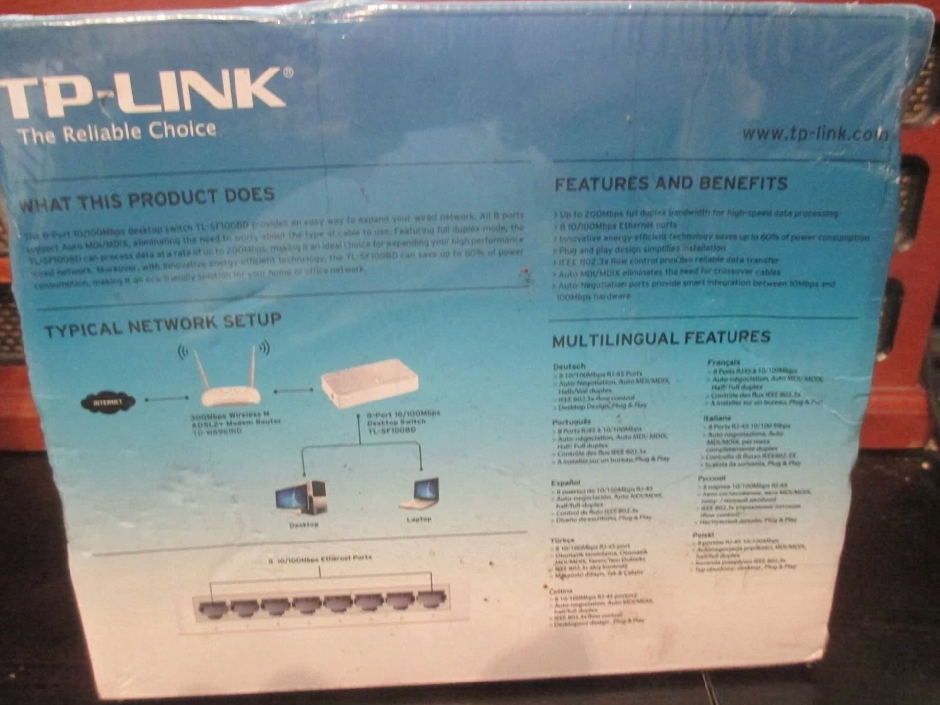 CIRCLE- Sealed In Box Tp-Link Tl-Sf1008D 8-Port Desktop Switch 10/100 Mbps Network New