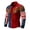 4-Red, variant on USA 250th Anniversary Printed Men's Imitation Denim Fringed Shirts Retro American Flag Pattern Button down Long Sleeve Shirt Western Cowboy Style Independence Day Tops 4-Red XXL
