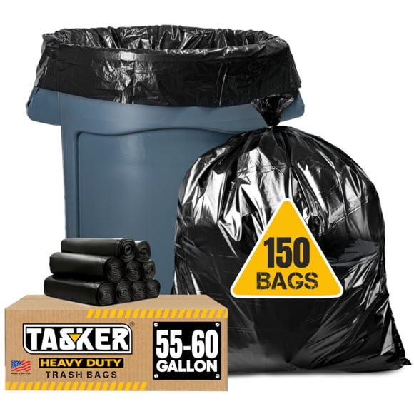 Bolsas de basura Tasker 208-227L, resistentes, 150 bolsas negras