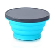Camping Bowl Silicone Bowl with lid and Foldable Silicone Bowl for Travel and Camping?Silicone Expandable Collapsible Bowl?Microvave and Fridge Food Storage Bowl(1249.5ML 2PCS Blue)