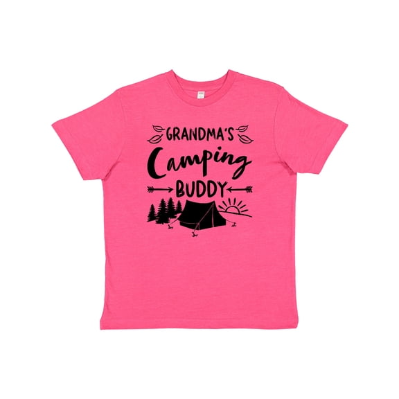 Inktastic Grandmas Camping Buddy Youth T-Shirt