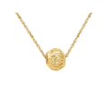 thumbnail image 1 of 14K Yellow Gold Diamond-Cut Fillagree Ball Pendant Necklace with Chain, 1 of 1