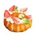thumbnail image 2 of Simulation fruit cake donut food model decoration decoration bread donut, 2 of 9