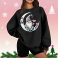 thumbnail image 2 of Sweatshirt for Women Fashion Thin Fleece Round Neck Christmas Graphic Print Loose Sweatshirt Long Sleeve Winter Sweatshirt, 2 of 5