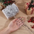 thumbnail image 3 of 10.94 Yards Silver Beaded Garlands Clear Plastic Cord Beads Hanging Rustic Christmas Tree Decorations Twist Bead String Ornaments, 3 of 5
