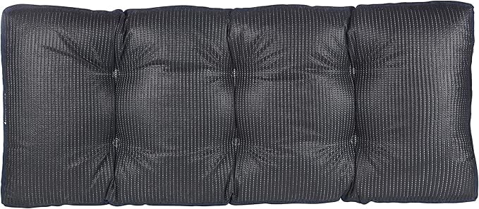 The Gripper Non-Slip Tufted Bench Cushion for Indoor Furniture, Entryway Storage, Bay Window, Corner Nook or Piano Seat, 33 Inches, Indigo