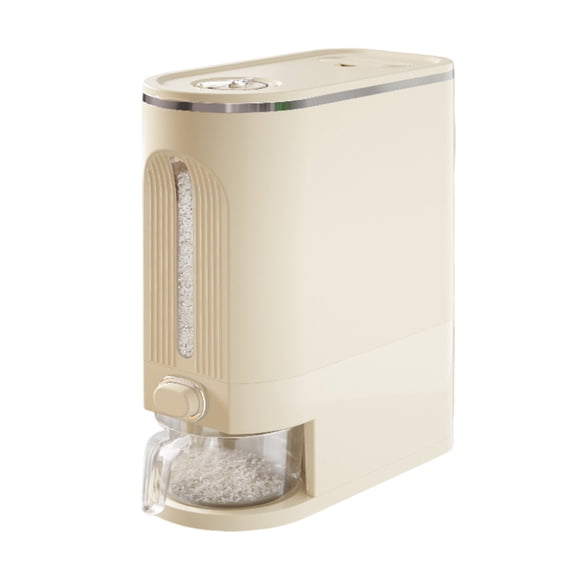 Solution de Rangement Alimentaire Distributeur de Riz et Contenants à Céréales avec Couvercle Scellé Tasse à Mesurer Cadran Clair Design Visible pour Aliments Secs dans le Rangement de Cuisine