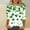 A07-Green, variant on Womens St Patricks Day Clover 3/4 Sleeve Crew Neck Shirt Tops