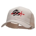 thumbnail image 2 of Dragon Sword Embroidered Solid Cotton Prostyle Twill Mesh Cap - Khaki OSFM, 2 of 5