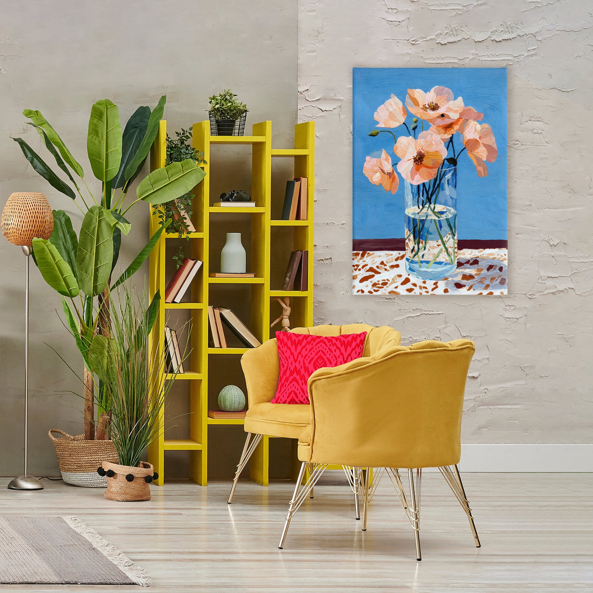 Stupell Industries Bright And Pink Poppies Canvas Wall Art, design by Petal Prints Design