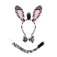 thumbnail image 2 of Yingyy 3x Animal Spiky Headband With Zebra Ears and practical, can be For Children S Clothes Zebra Dress Up Three Piece Set, 2 of 6