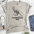 thumbnail image 2 of Tyrannosaurus Deer Shirt, Unisex Women's Men's Shirt, Kangaroo Shirt, Roo Shirt, Light Silk Gray, Large, 2 of 6