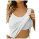 thumbnail image 1 of Camiseta sin mangas con sujetador incorporado para mujer, tirantes ajustables, color liso, prenda básica - M-XXL, 1 of 5