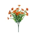 thumbnail image 2 of Artificial Eucalyptus Violet Flowers Outdoor Plastic Greenery Stem Realistic Faux Botanical Plant for Garden Patio Farmhouse Vase Arrangement Home Decor,1 Stem,Sunset Red, 2 of 10