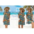 thumbnail image 6 of TEMOFON Dressy T Shirt Dress for Women Crew Neck Dresses Beach Sundress with Pockets Casual Short Sleeve Midi Dresses Womens Clothes Boho Floral Print Swing Vacation Holiday Summer Dresses, 6 of 9