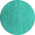 thumbnail image 1 of Ahgly Company Indoor Round Abstract Turquoise Blue Contemporary Area Rugs, 3' Round, 1 of 4