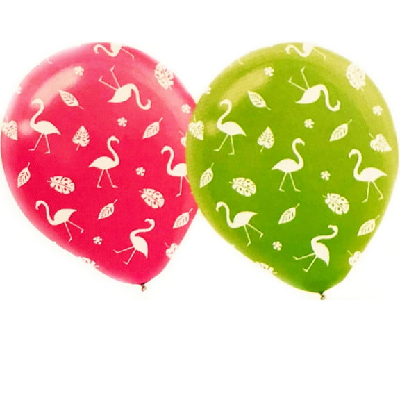 10 Flamingo Assorted Colors Balloons 11"
