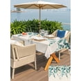 thumbnail image 5 of Outdoor Tablecloth with Umbrella Hole for Patio/Picnic/Party/Camping, Teal Green Eucalyptus Waterproof Table Cloth Rectangle Table Cover Washable, Farmhouse Weeping Leaves Linen (52"x 70"), 5 of 8