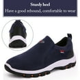 thumbnail image 4 of Mens Hiking Shoes Laceless Suede Breathable Slip Resistant Boots Lightweight Sneakers for Outdoor Activity Hiking Walking, 4 of 7