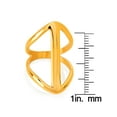 thumbnail image 5 of ELYA Jewelry Women's Polished Split Orbit Gold Plated Steel Ring, 5 of 5