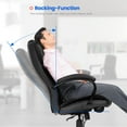thumbnail image 4 of FDW 500lb Ergonomic Office Chair, Big & Tall PU Leather Desk Chair with Headrest , Black, 4 of 7