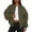 Army Green, variant on PRETTYGARDEN Women's Quilted Bomber Jacket Fall Fashion 2025 Lightweight Cropped Zip up Outerwear Winter Puffer Coats Pockets