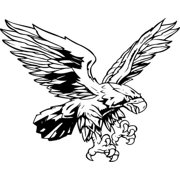 Whimsical Practicality's Falcon-Hawk-Eagle Mascot Edible Icing Image Cake Topper-1/4 Sheet or Larger