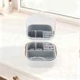 thumbnail image 4 of Unique Bargains Square Multi-Function with Mirror Jewelry Box Organizer Nordic White, 4 of 5