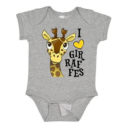 

Inktastic I Love Giraffes Gift Baby Boy or Baby Girl Bodysuit