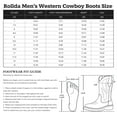 thumbnail image 2 of Rollda Cowboy Boots for Men Western Boots Men's Square Toe Chunky Heel Mid-Calf Boots Classic Embroidered Pull On Boots, 2 of 7