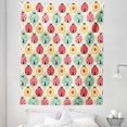 thumbnail image 1 of Retro Tapestry, Ladybugs Cartoon Pattern with Retro Polka Dots Daisy Blossoms and Little Hearts Love, Fabric Wall Hanging Decor for Bedroom Living Room Dorm, 5 Sizes, Multicolor, by Ambesonne, 1 of 1