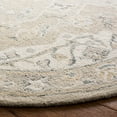 thumbnail image 3 of SAFAVIEH Micro-Loop Emilija Oriental Area Rug, Light Grey/Ivory, 7' x 7' Round, 3 of 7