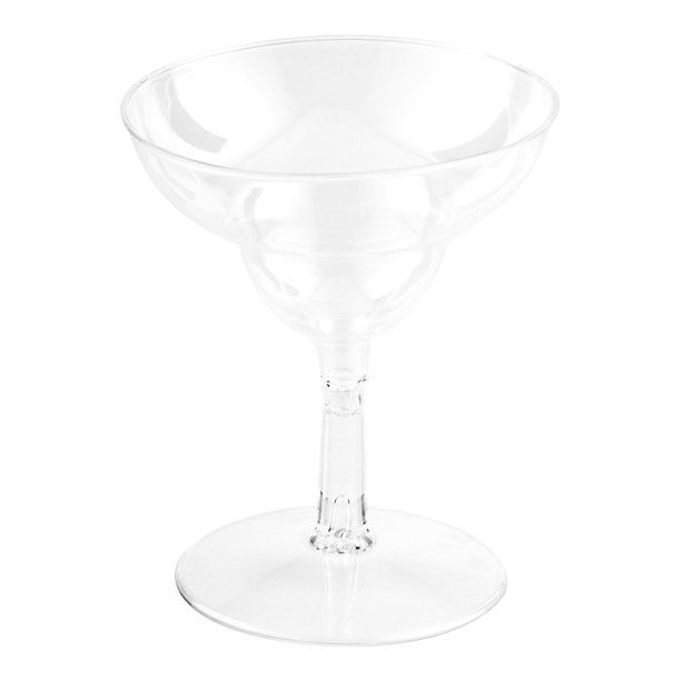 2 oz Round Clear Plastic Mini Margarita Glass 2 3/4" x 2 3/4" x 3 1/4