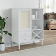 thumbnail image 1 of vidaXL Highboard SENJA Rattan Look White 90x40x112cm Solid Wood Pine, 1 of 5