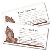 Kingdom Church Tithing Envelopes with Praying Hands | Hygienic, Convenient, and Inspirational - Pack of 100