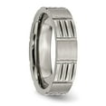 thumbnail image 4 of Titanium Satin and Polished 6mm Notched Band, 4 of 7