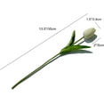 28pcs Cream Artificial Tulip Silk Fake Flowers 13.5" for Mother's Day