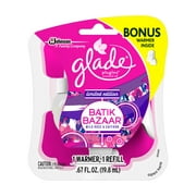 Glade PlugIns Scented Oil Air Freshener Starter Kit, Batik Bazaar, 0.67 Fl Oz