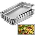thumbnail image 2 of KFFKFF 6-Piece Hotel Pan Set 2" Steam Table Pan Full Size 20x12x2" 9 Quart Stainless Steel, 2 of 8