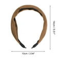 thumbnail image 3 of Unique Bargains 1 Pc Pure Color Wide Headbands for Women Coffee Color, 3 of 6