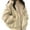 Apricot, variant on Winter Women Jacket - Thickened Fleece Lined Double-sided Wearing Hooded with Pockets Windproof Heat Retention
