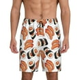 thumbnail image 2 of Picia Sushi Roll Pajama Shorts for Men, Men's Pajama Bottoms, Sleepwear,Short Pajama Pants-Small, 2 of 9
