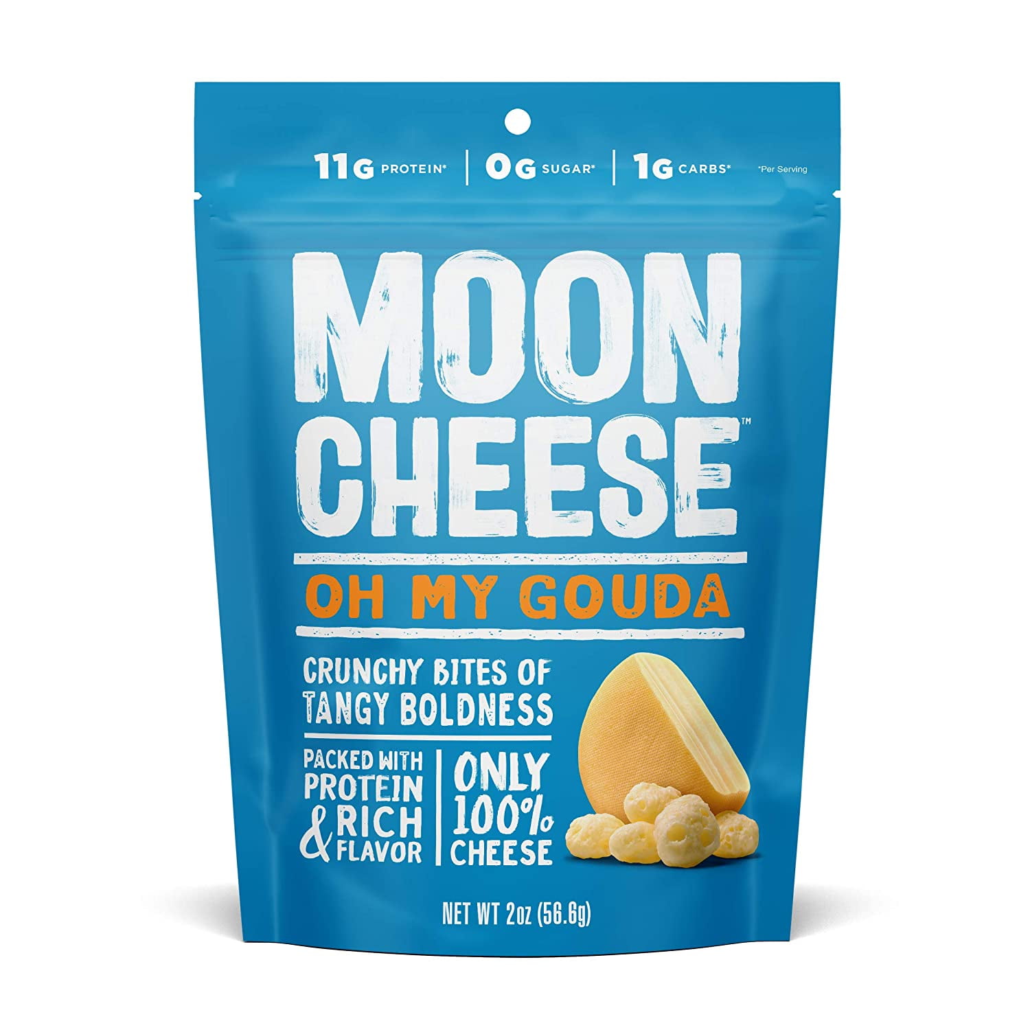 Moon Cheese Crunchy Cheese Snacks Gluten Free Gouda 2 oz Pack of 3 -  Walmart.com