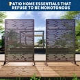 thumbnail image 4 of GloryStar Rustproof Freestanding Metal Privacy Screen Fence, Weather-Resistant Decorative Leaves Panel, Simple Installation for Use on Patio, Deck, Balcony, Garden or Inside the Home, 4 of 8