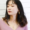 thumbnail image 2 of shiyou-Stainless Steel Lock Style Lover Forever Collar Statemnet Necklace (Gold), 2 of 4