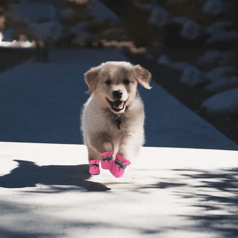 4PCS Anti Slip Dog Shoes with Reflective Strip Waterproof
