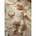 thumbnail image 6 of BemeyourBBs Baby Girls Clothes One More To Adore Embroidery Romper Bow Waffle Knit Ruffled Newborn Infant Winter Fall Spring Outfit with Headband, 6 of 9