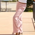 thumbnail image 3 of Tqcoqu Wide Leg Palazzo Pants for Women Casual Loose Drawstring Trendy Beach Linen Trousers with Pockets Vacation,Pink,Women's S-XXXL, 3 of 6