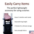 thumbnail image 5 of Crutcheze USA Made Crutch Bag - Lightweight Pouch for Crutches 3 Pockets, 5 of 7